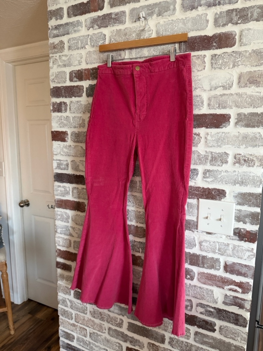 Elizabeth Wilson Designs Pink Corduroy Pants Size 32